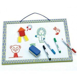 New Sealed Djeco Wooden Magnetic White Board For Age 3+